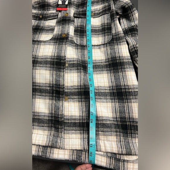 Banana Republic Ladies' Shirt Jacket - BLACK PLAID SIZE M - Picture 6 of 6